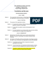 PsychSoc Constitution and By-Laws