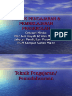 Teknik Pengajaran Pembelajaran Prasekolah