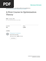 A First Course in Optimization Theory - Content