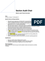 Position Description Section Audit Chair