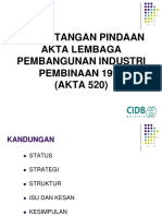 Pindaan Akta CIDB (Akta 520)