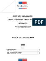 GUIA DE POSTULACIÓN CRECE Multisectorial Araucanía 2016 - VF