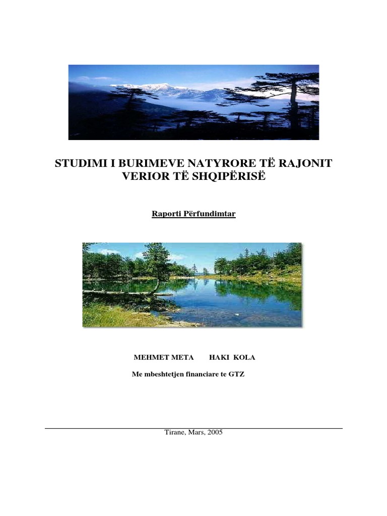 Burimet Natyrore Te Shqiperise Se Veriut PDF