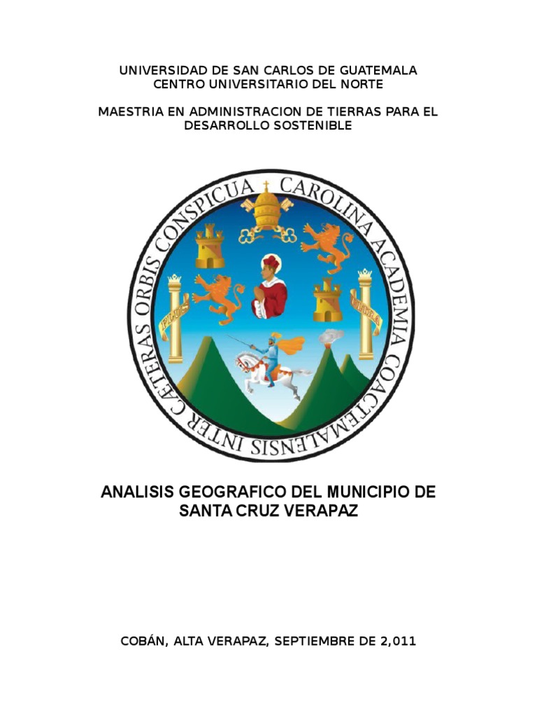 Análisis Geográfico de Santa Cruz Verapaz | PDF | Los bosques | Saneamiento