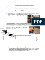 Evaluación de Entrada Del Área de Matemática