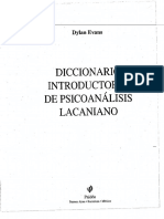 Diccionario Introductorio Lacaniano Dylan Evans