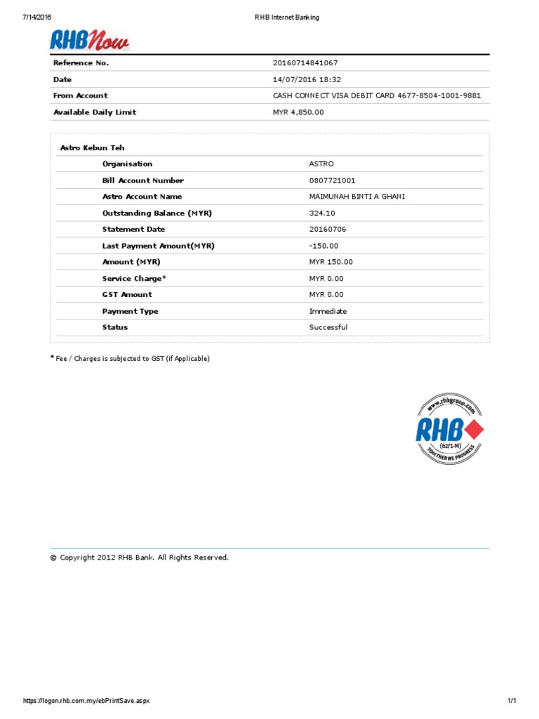 Astro Payment Confirmation | PDF | Payments | Fee