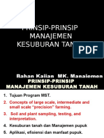 Prinsip Management Kesuburan Tanah