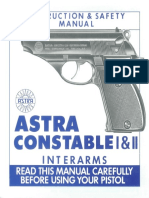 Astra Mod. 5000 Constable USA, Manual en Inglés