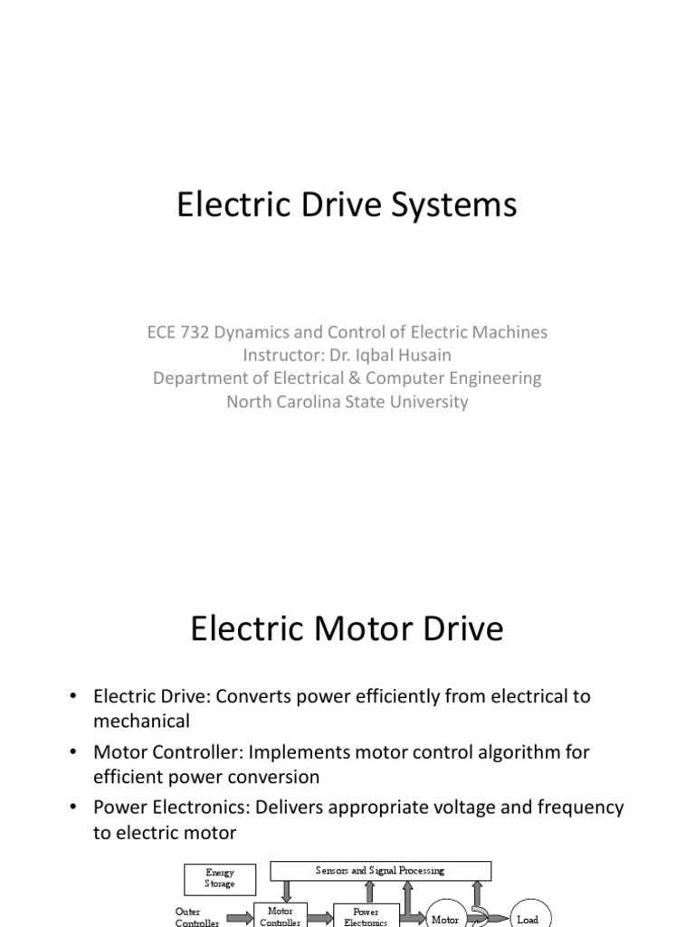 Dynamics of Electric Drive Systems | PDF | Power Electronics ...