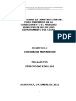 Informe Pozo Corregimiento El Marquez Municipio de Rio de Oro Cesar