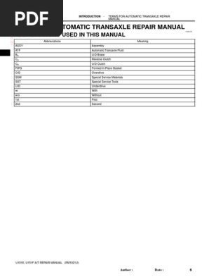 U151e Pdf Automatic Transmission Transmission Mechanics