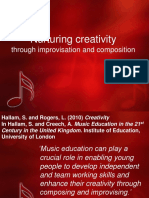 Nurturing Creativity Through Improvisation and Composition