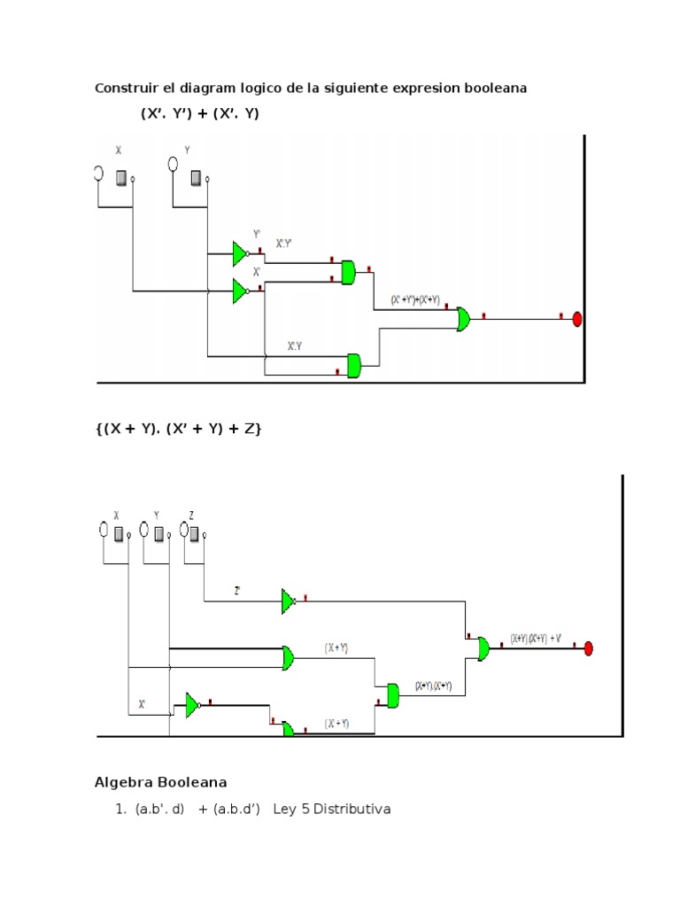 Construir El Diagram Logico De La Siguiente Expresion Booleana