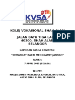 Kolej Vokasional membersihkan masjid