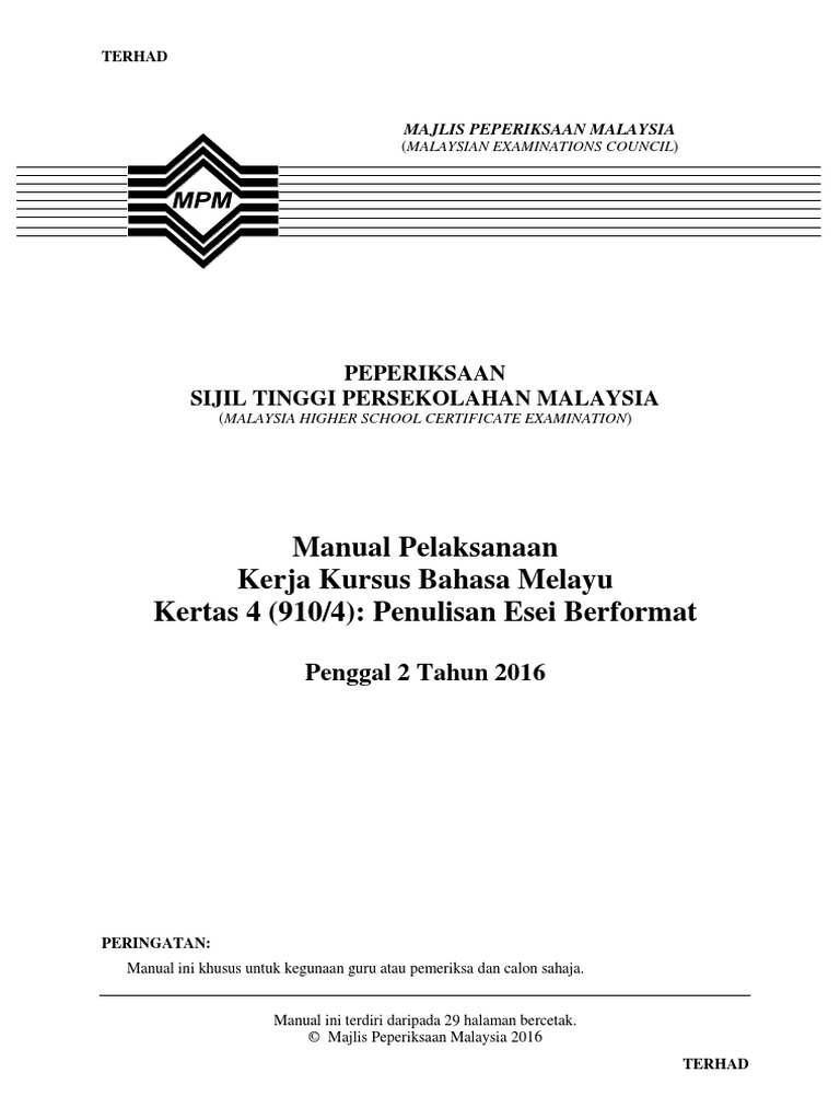 Manual Pelaksanaan Kk Pdf