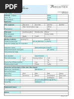 Questionnaire Liquid Filtration