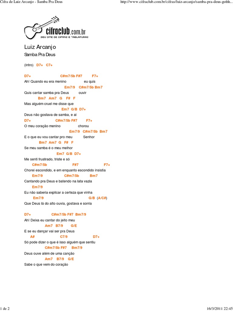 Luiz Arcanjo Samba Pra Deus scribd