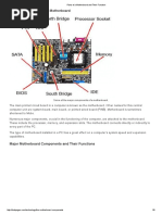 Parts of a Motherboard and Their Function