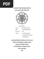 Download Laporan Praktikum Dasar Dasar Ekologi Ade Intan Christian by Ade Intan Christian SN319311980 doc pdf
