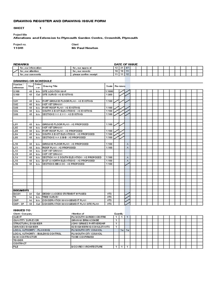 Drawing Register Buildings And Structures Free 30day Trial Scribd