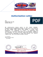 Montu Kumar Authrize Letter