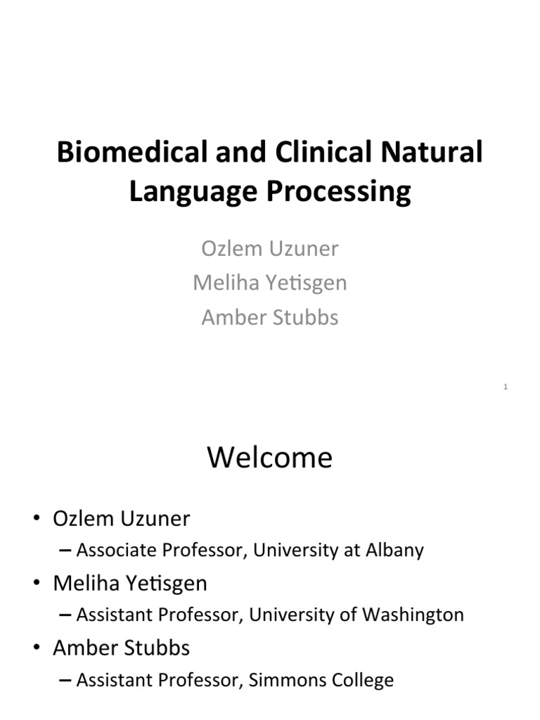 Clinical and Biomedical NLP Overview | PDF | Medical Specialties ...