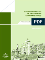 2nd European Conference On Education and Applied Psychology (May 14, 2014) PDF