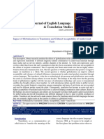 The Impact of Globalization On Translation and The Cultural Acceptability of Audiovisual Texts