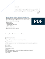 Design Aspects and Heat Treatment: Nickel Chrome Plating - Nickel Plating Process