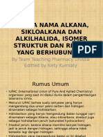 Tata Nama Alkana Sikloalkana Alkil Halida Isomer Struktur Dan Reaksi Yang Berhubungan