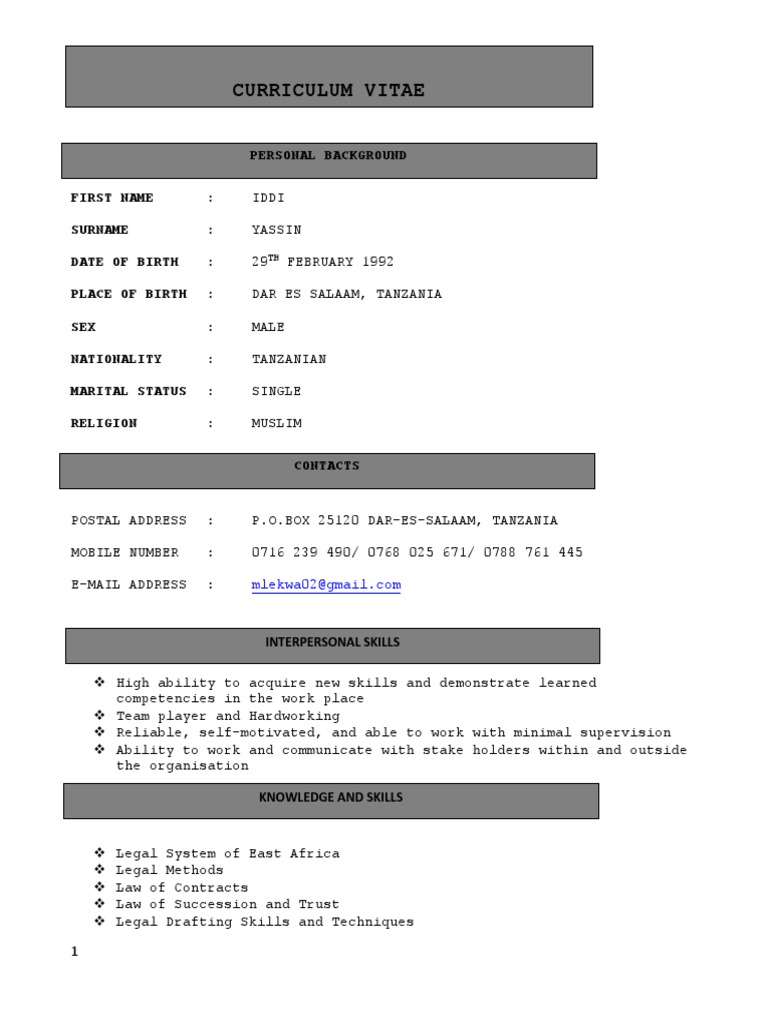 IDDI (CV) Online Version PDF | PDF