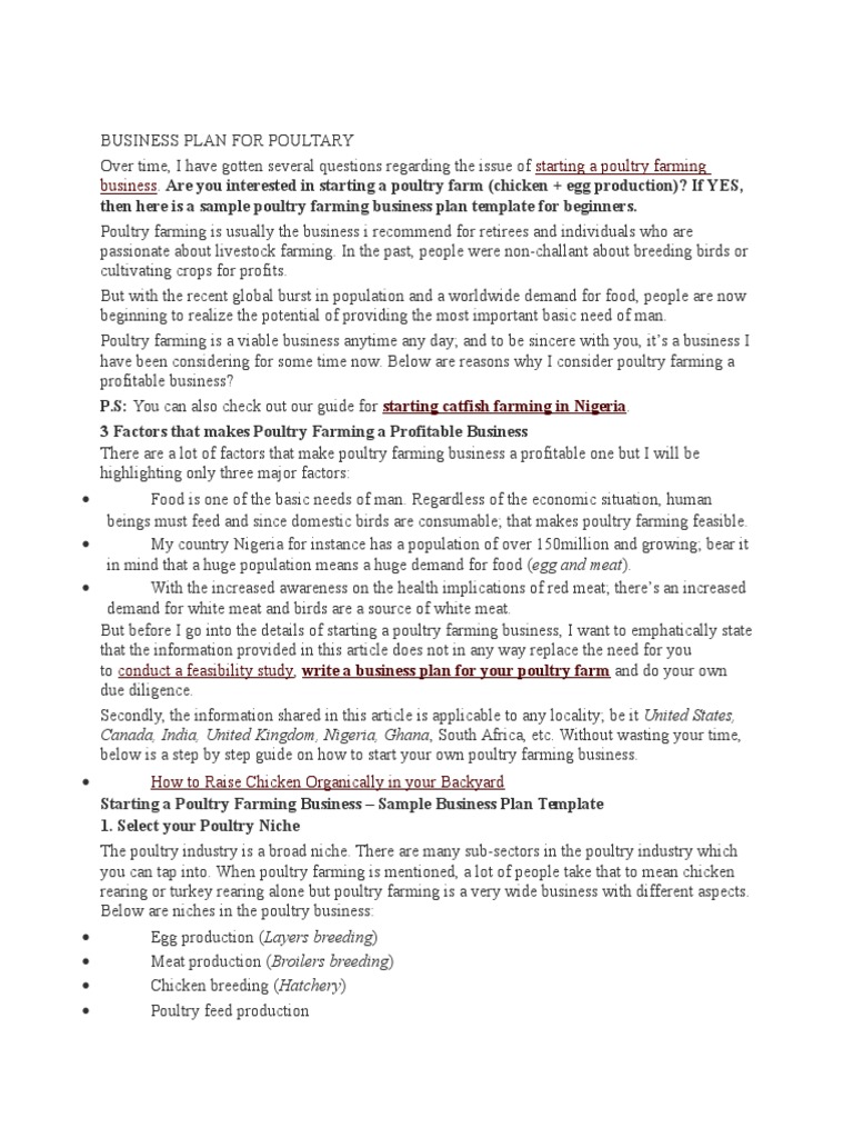 BUSINESS PLAN FOR POULTARY.docx Poultry Farming Poultry