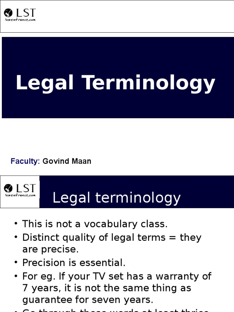 Legal Terminology Crimes Crime & Justice