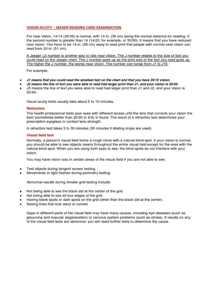 vision test jaeger | pdf | teaching methods & materials