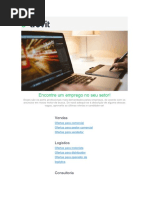 Encontre Um Emprego No Seu Setor