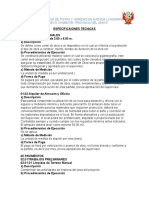 Especificaciones Técnicas Pavimentos