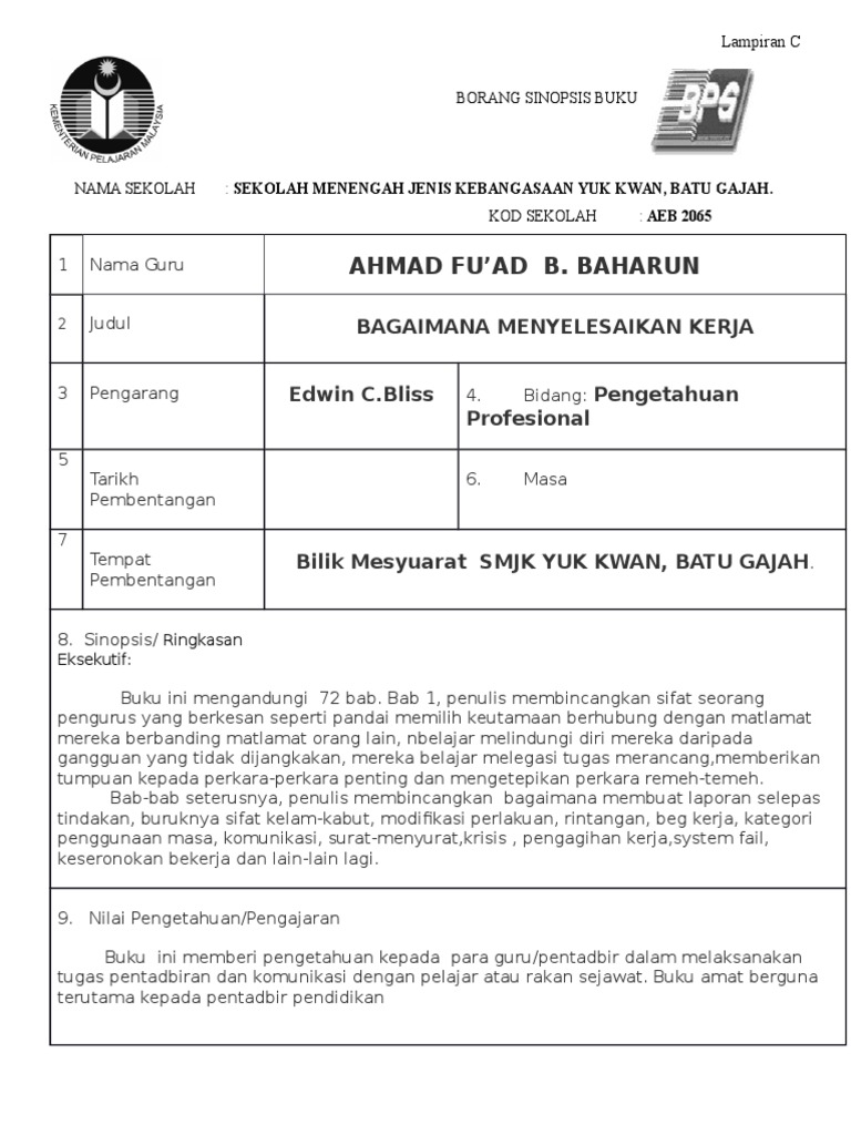 Panduan Pengurusan Kerja oleh Edwin C. Bliss | PDF | Karier & Perkembangan