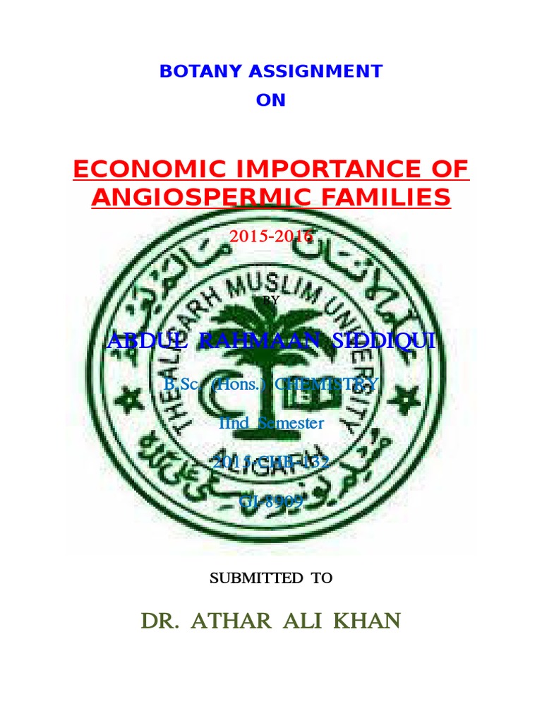 Botany Assignment P | PDF | Science & Mathematics