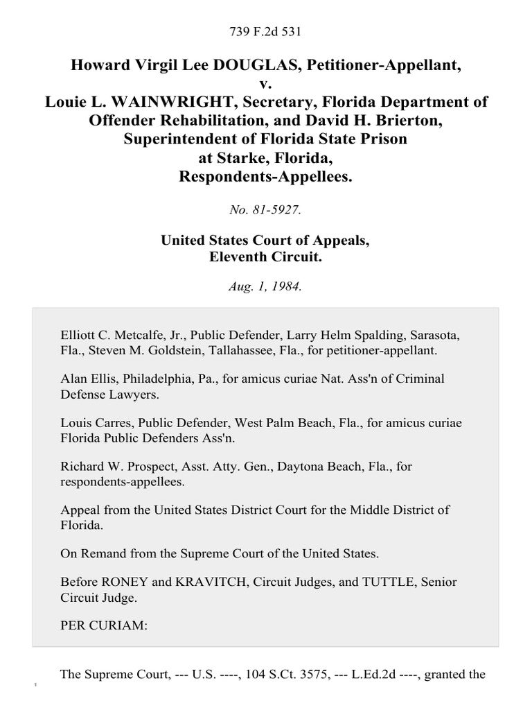 United States Court of Appeals, Eleventh Circuit PDF Strickland V. Washington Supreme