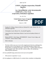 Afm Corporation, A Florida Corporation v. Southern Bell Telephone and Telegraph Company, A New York Corporation, 840 F.2d 787, 11th Cir. (1988)