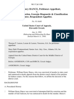 William Henry Hance v. Walter Zant, Warden, Georgia Diagnostic & Classification Center, 981 F.2d 1180, 11th Cir. (1993)