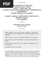 74 Fair empl.prac.cas. (Bna) 847, 71 Empl. Prac. Dec. P 44,871, 11 Fla. L. Weekly Fed. C 198 United States Equal Employment Opportunity Commission, Cross-Appellee v. Massey Yardley Chrysler Plymouth, Inc., 117 F.3d 1244, 11th Cir. (1997)