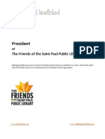 Position Profile - The Friends of The Saint Paul Public Library - President