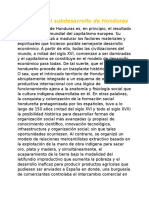 Historia Del Subdesarrollo de Honduras