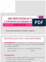 Archifonemas Del Espanol Slides