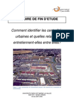 Mémoire Sur Les Centralités Urbaines