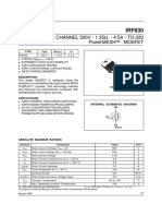 N - Channel 500V - 1.35 - 4.5A - To-220 Powermesh Mosfet: Description