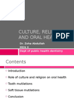 Culture, Religion Impact on Oral Health