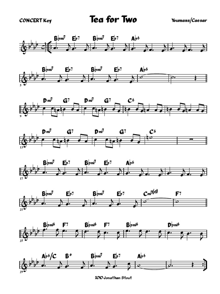 Partition Piano Gratuite Pdf Tea For Two Tea For Two Leadsheet PDF | PDF